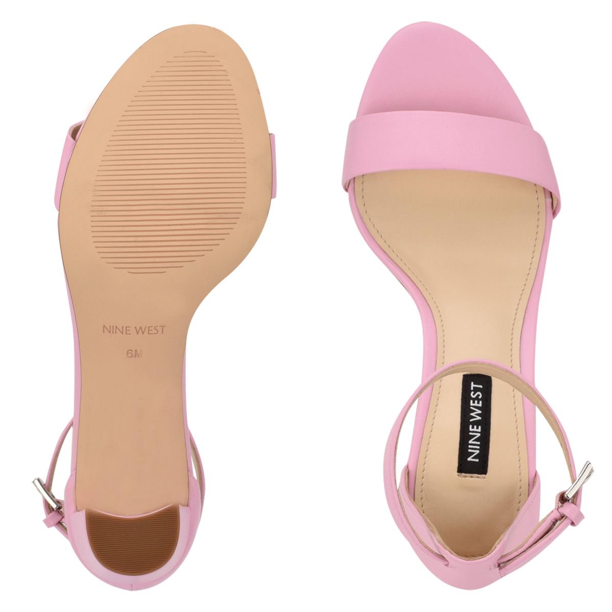 Nine West Pruce Ankle Strap Block Naisten Korkokenkä Sandaalit Pinkki | 2879WMPXF