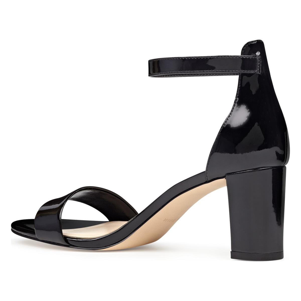 Nine West Pruce Ankle Strap Block Naisten Korkokenkä Sandaalit Mustat | 9268EUOSF