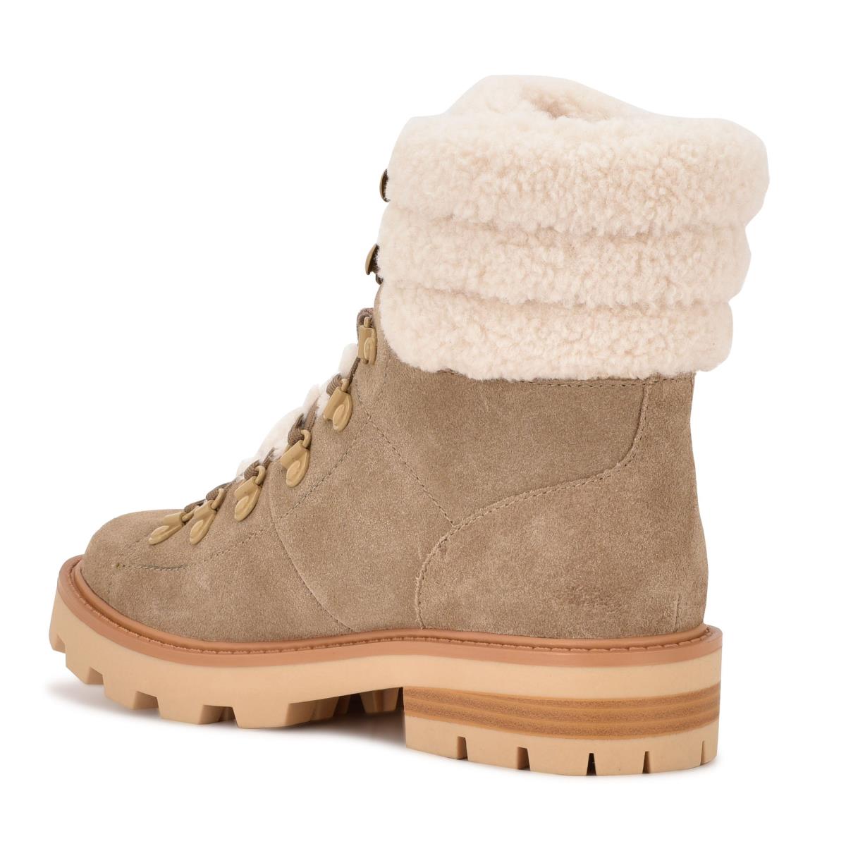 Nine West Rima Combat Lug Sole Naisten Saappaat Vaaleanbeige | 3541MANZC