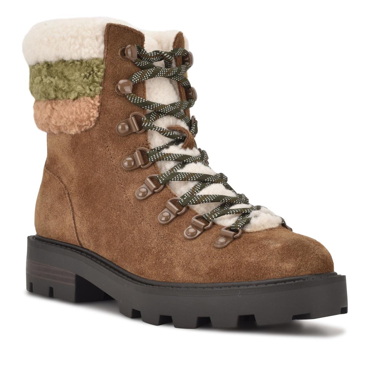 Nine West Rima Combat Lug Sole Naisten Saappaat Ruskea | 5806XOHSK