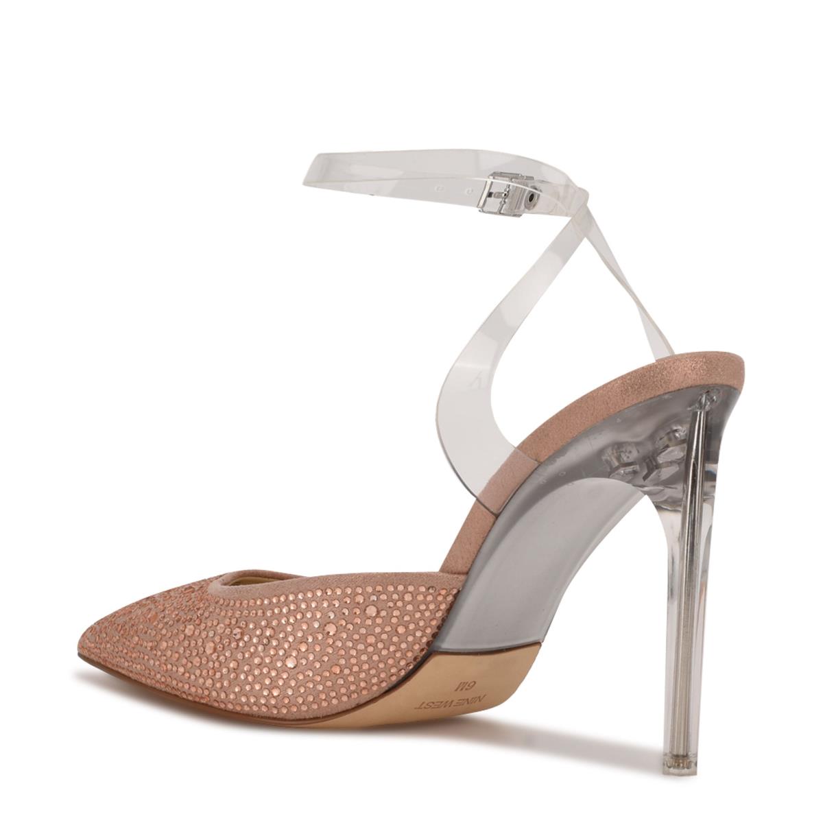 Nine West Sparkel Ankle Strap Naisten Avokkaat Beige | 0867MCTJW