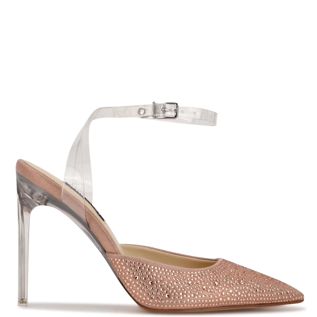 Nine West Sparkel Ankle Strap Naisten Avokkaat Beige | 0867MCTJW