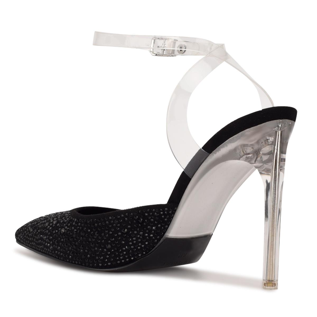 Nine West Sparkel Ankle Strap Naisten Avokkaat Mustat | 1908IHSYL