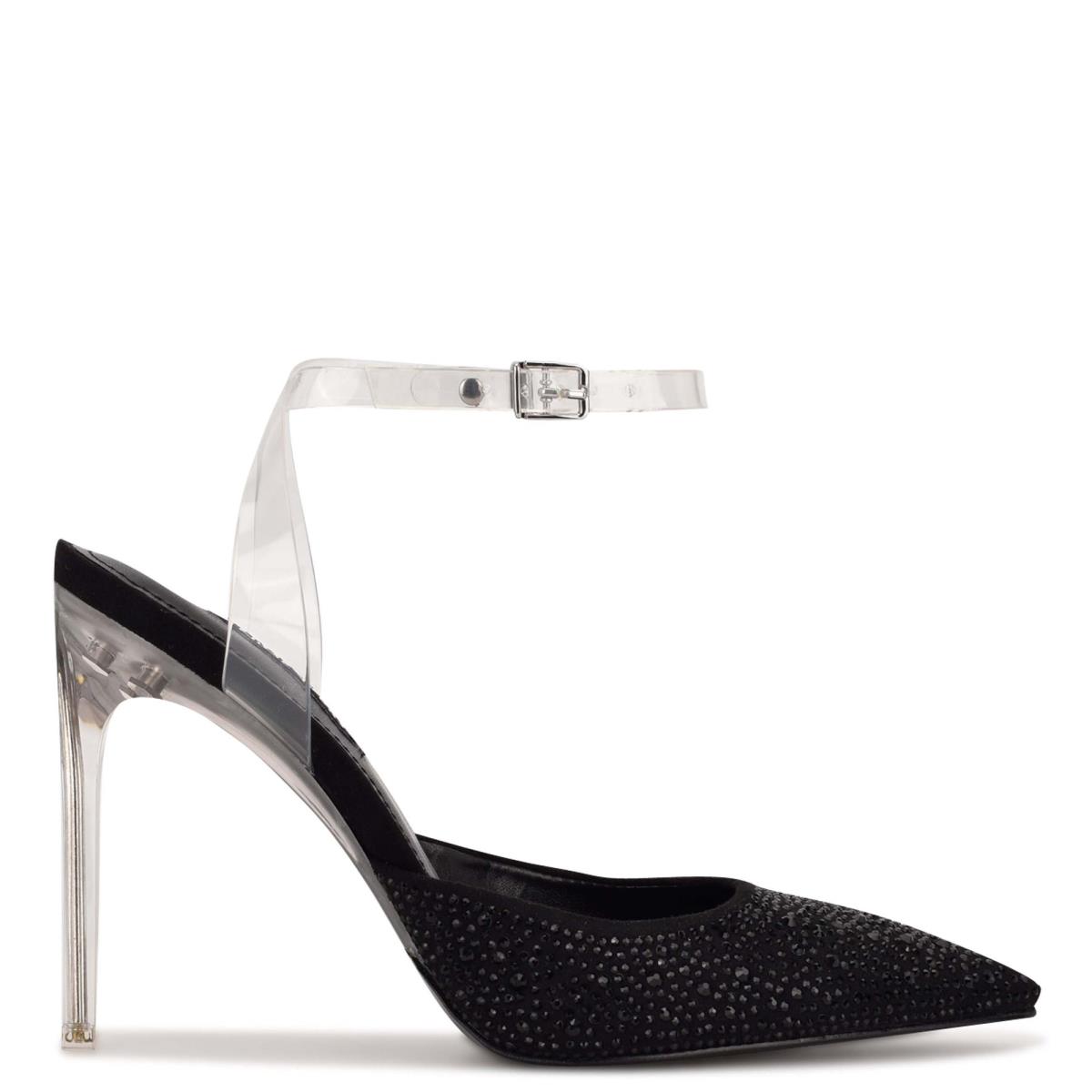 Nine West Sparkel Ankle Strap Naisten Avokkaat Mustat | 1908IHSYL