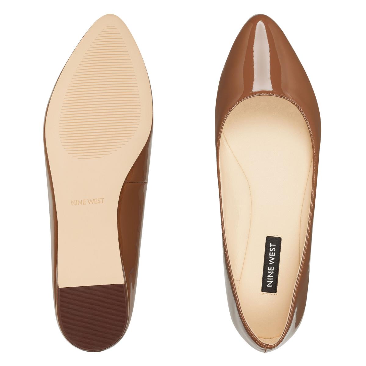 Nine West Speakup Almond Varvas Naisten Flats Tummanbeige | 0412YFKSL