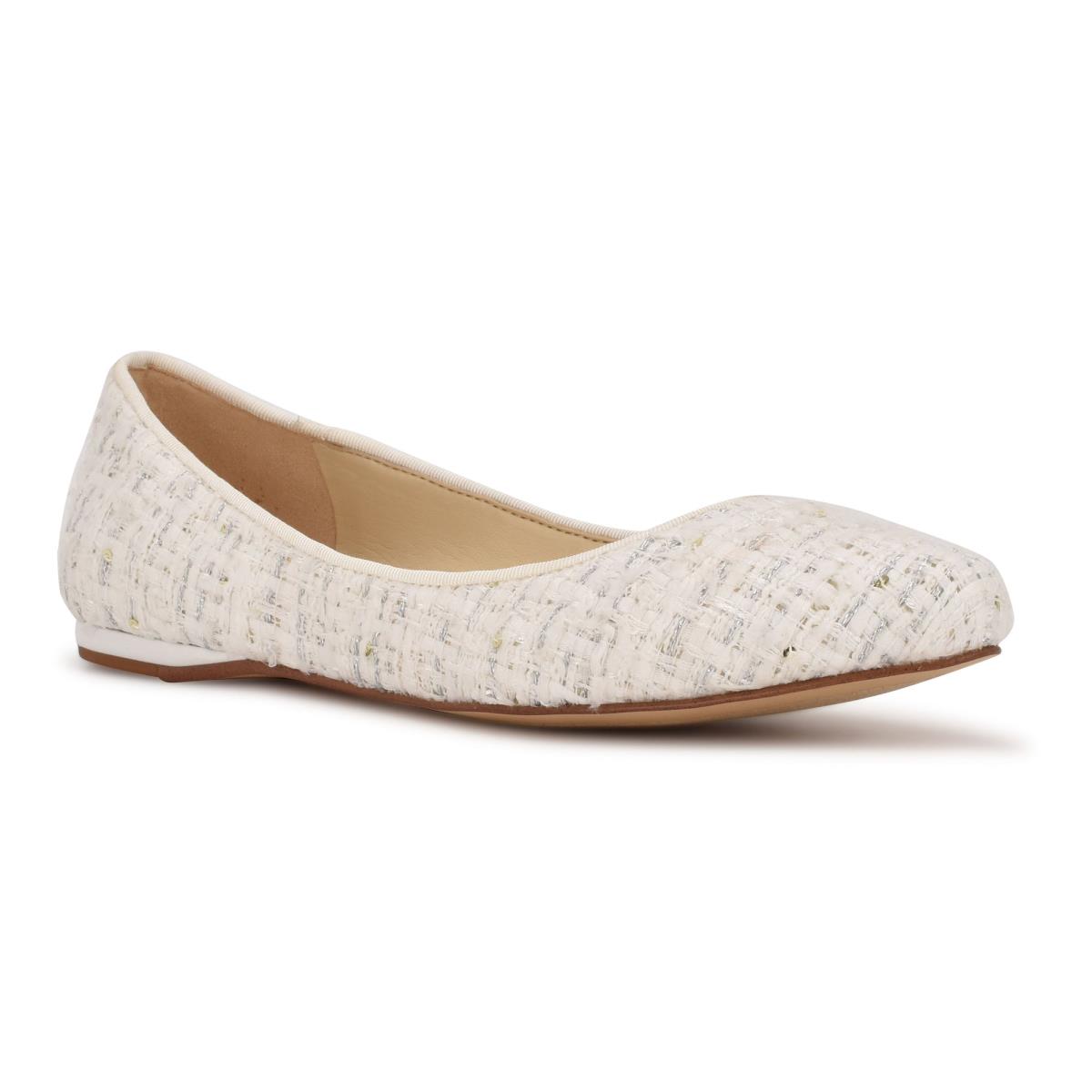 Nine West Speakup Almond Varvas Naisten Ballerinat Valkoinen | 6980EMCQD