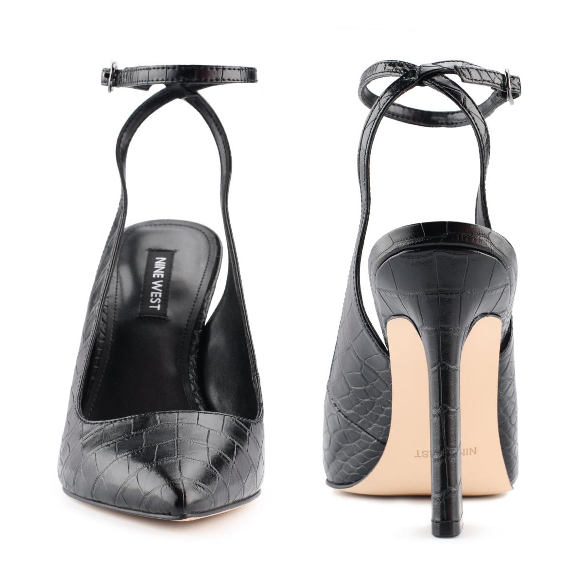 Nine West Tabita Ankle Strap Mekko Naisten Avokkaat Mustat | 9364KLOIM