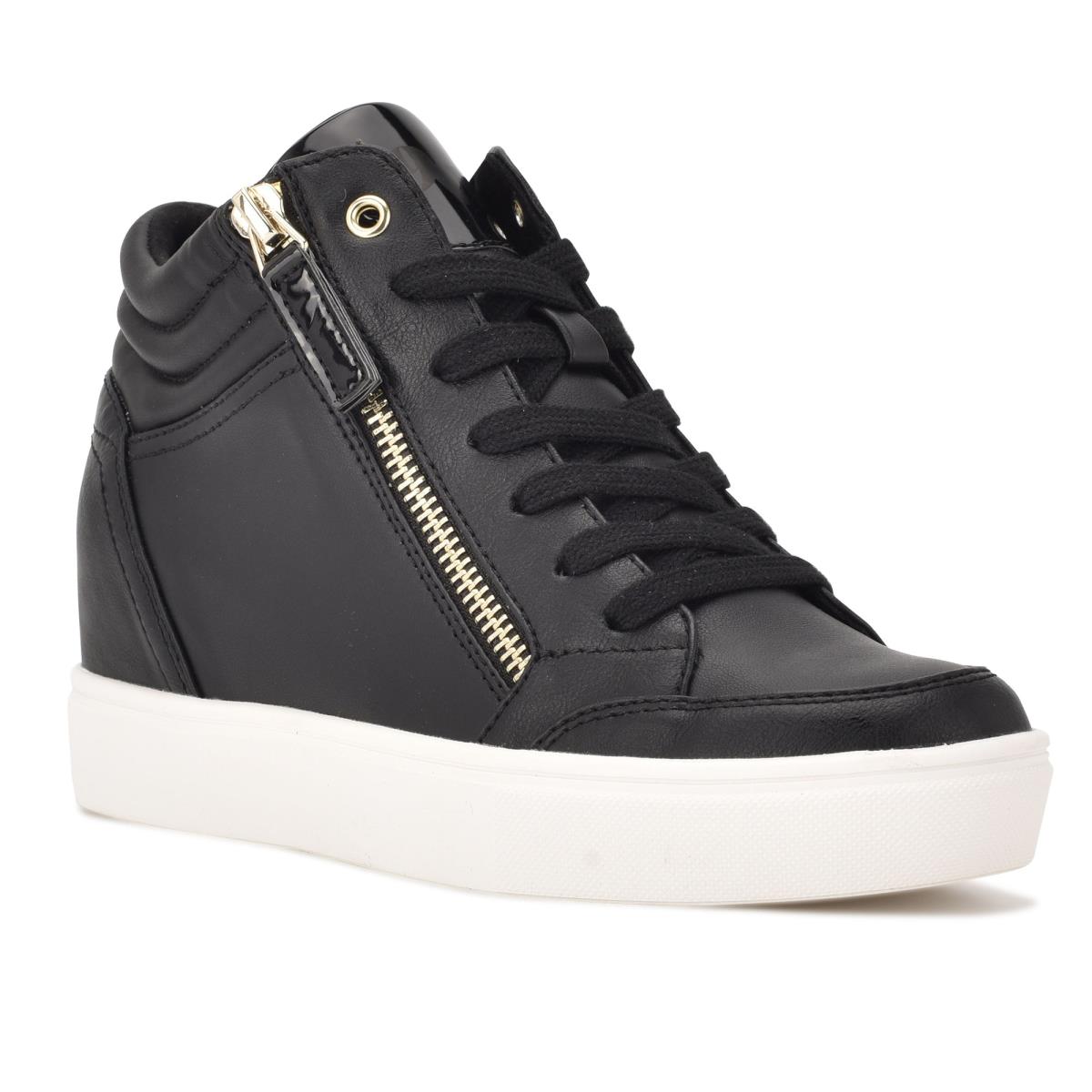 Nine West Tons High Top Hidden Wedge Sneakers Naisten Tennarit Mustat | 2530AWMNE