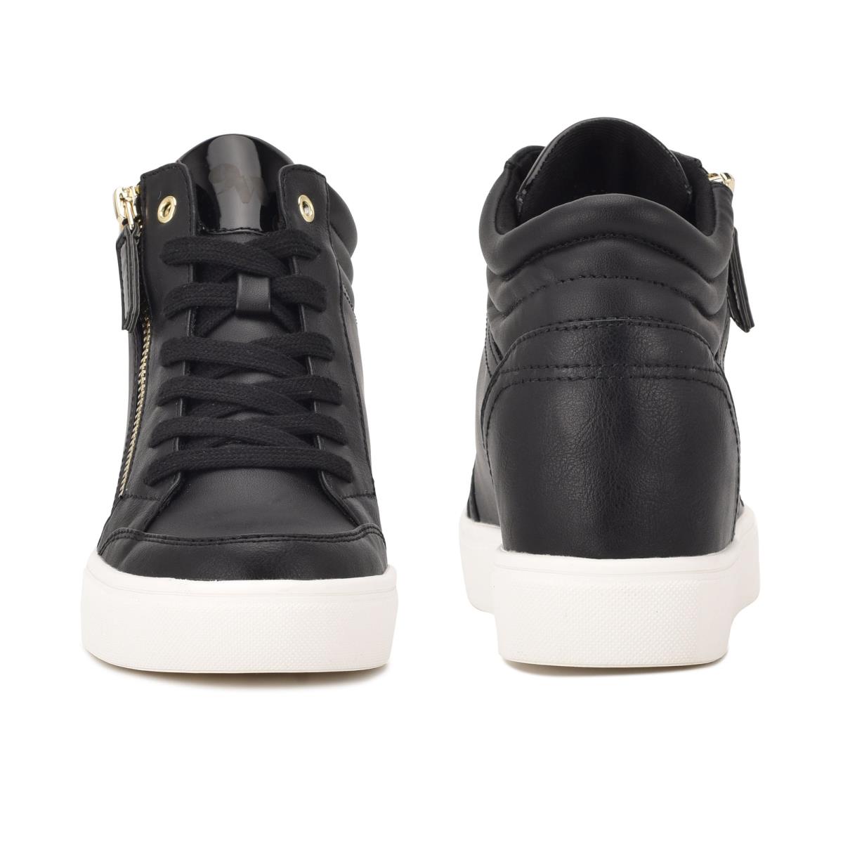 Nine West Tons High Top Hidden Wedge Sneakers Naisten Tennarit Mustat | 2530AWMNE