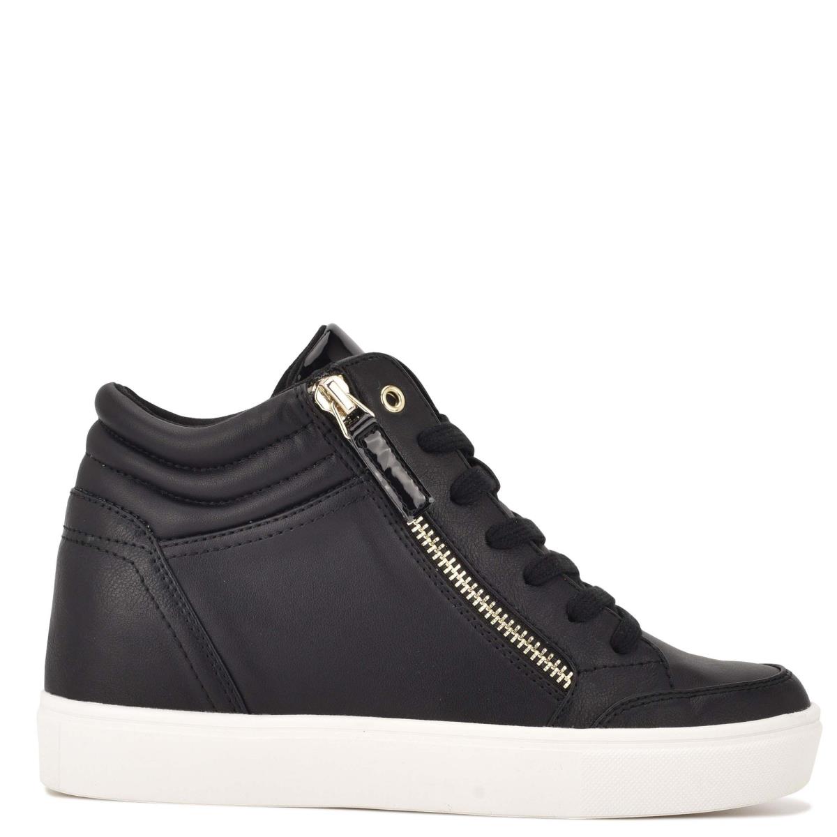 Nine West Tons High Top Hidden Wedge Sneakers Naisten Tennarit Mustat | 2530AWMNE