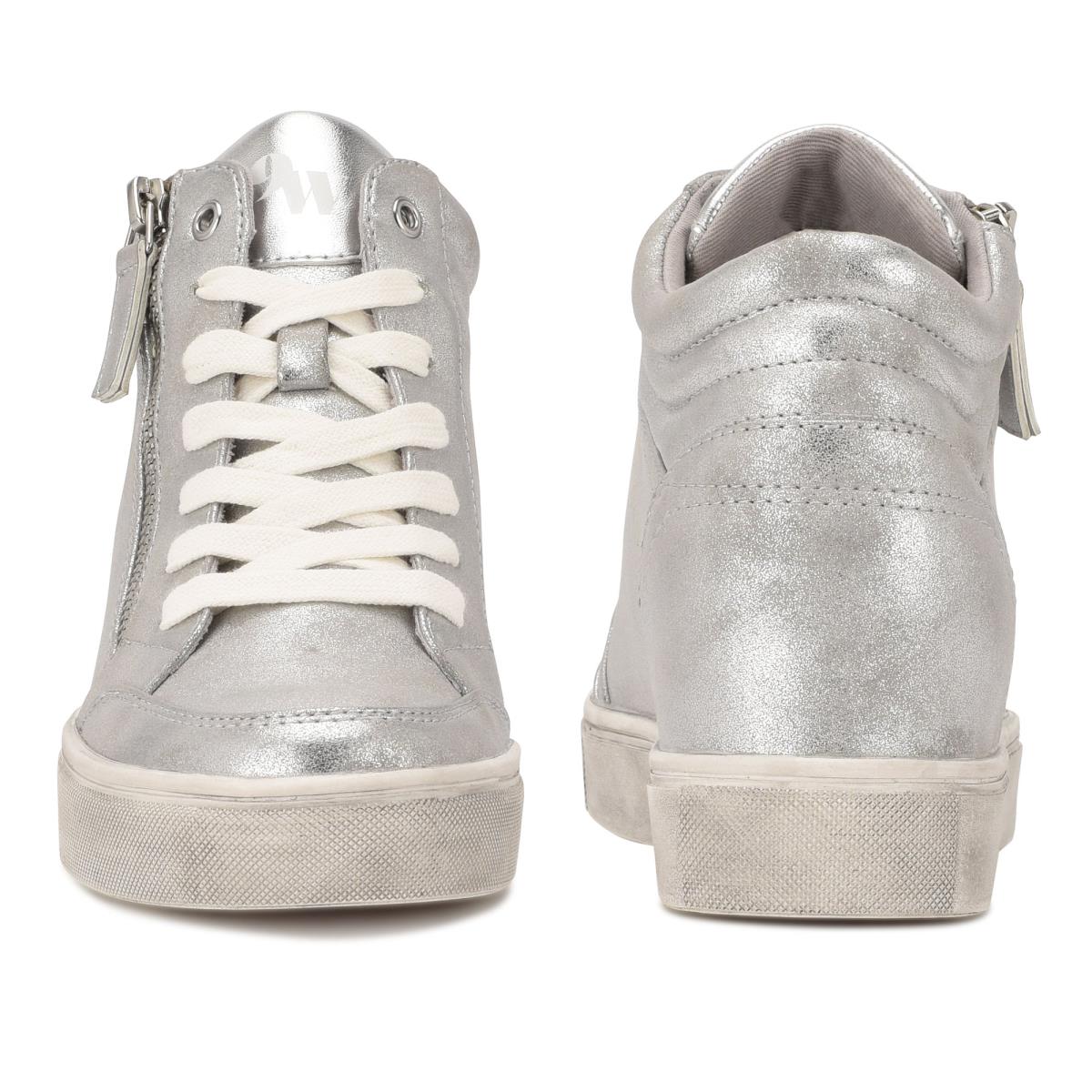 Nine West Tons High Top Hidden Wedge Sneakers Naisten Tennarit Hopea | 8413SPODT