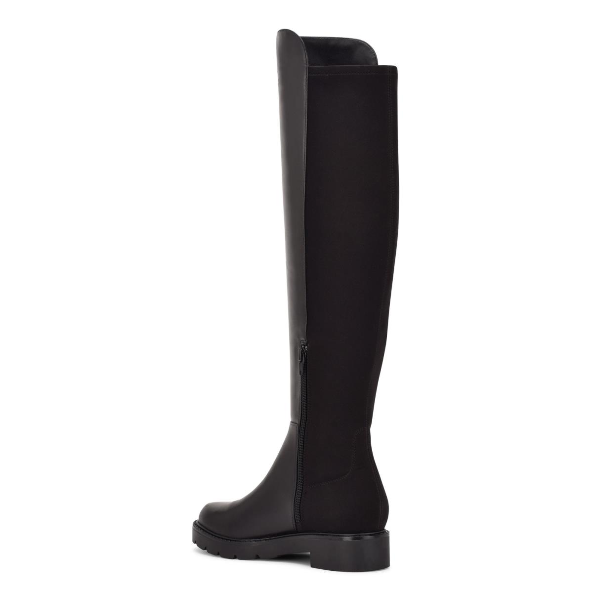 Nine West Tread Over The Knee Lug Sole Naisten Saappaat Mustat | 7018JBICM