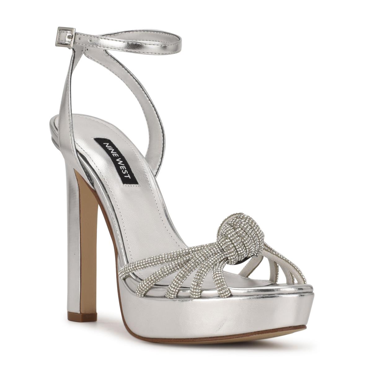 Nine West Wowzz Platform Naisten Juhlasandaalit Hopea | 0241JEFIG