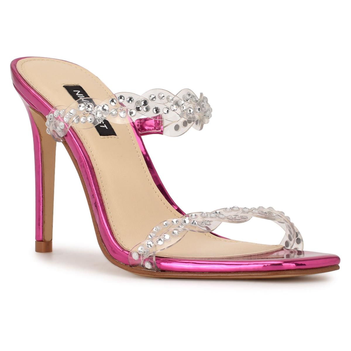 Nine West Ziggle Korko Naisten Slide Sandaalit Pinkki | 9235BSLHI