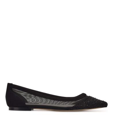 Nine West Bogus Pointy Varvas Naisten Ballerinat Mustat Mustat | 5940RGEXD