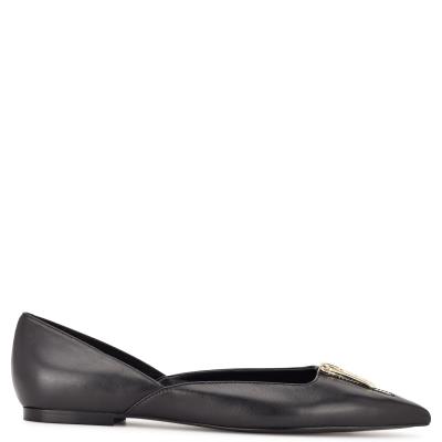 Nine West Brina Pointy Varvas Naisten Ballerinat Mustat | 4716JCHMK