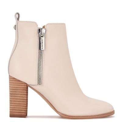 Nine West Dips Block Heel Naisten Saappaat Beige | 6523KYBOE