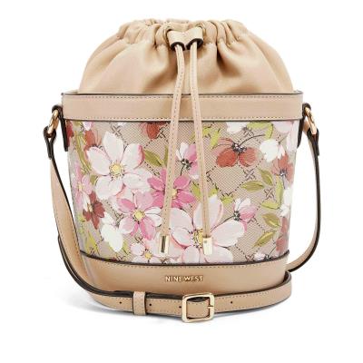 Nine West Laylin Drawstring Bucket Naisten Crossbody Laukut Kukka | 7953DGFTO