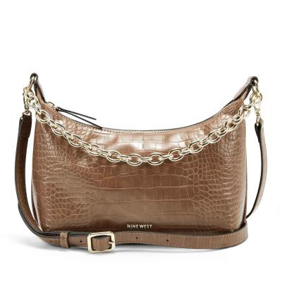 Nine West Ronnie Top Zip Shoulder Bag Naisten Olkalaukku Ruskea | 6349VJOPY