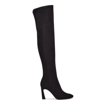 Nine West Sizzle Over The Knee Heel Naisten Saappaat Mustat | 4281ZBOTA