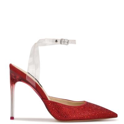 Nine West Sparkel Ankle Strap Naisten Avokkaat Punainen | 4596ZQPTM