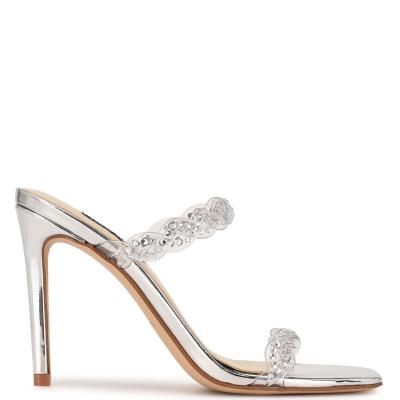 Nine West Ziggle Korko Naisten Slide Sandaalit Ruskea | 8710DVRQJ